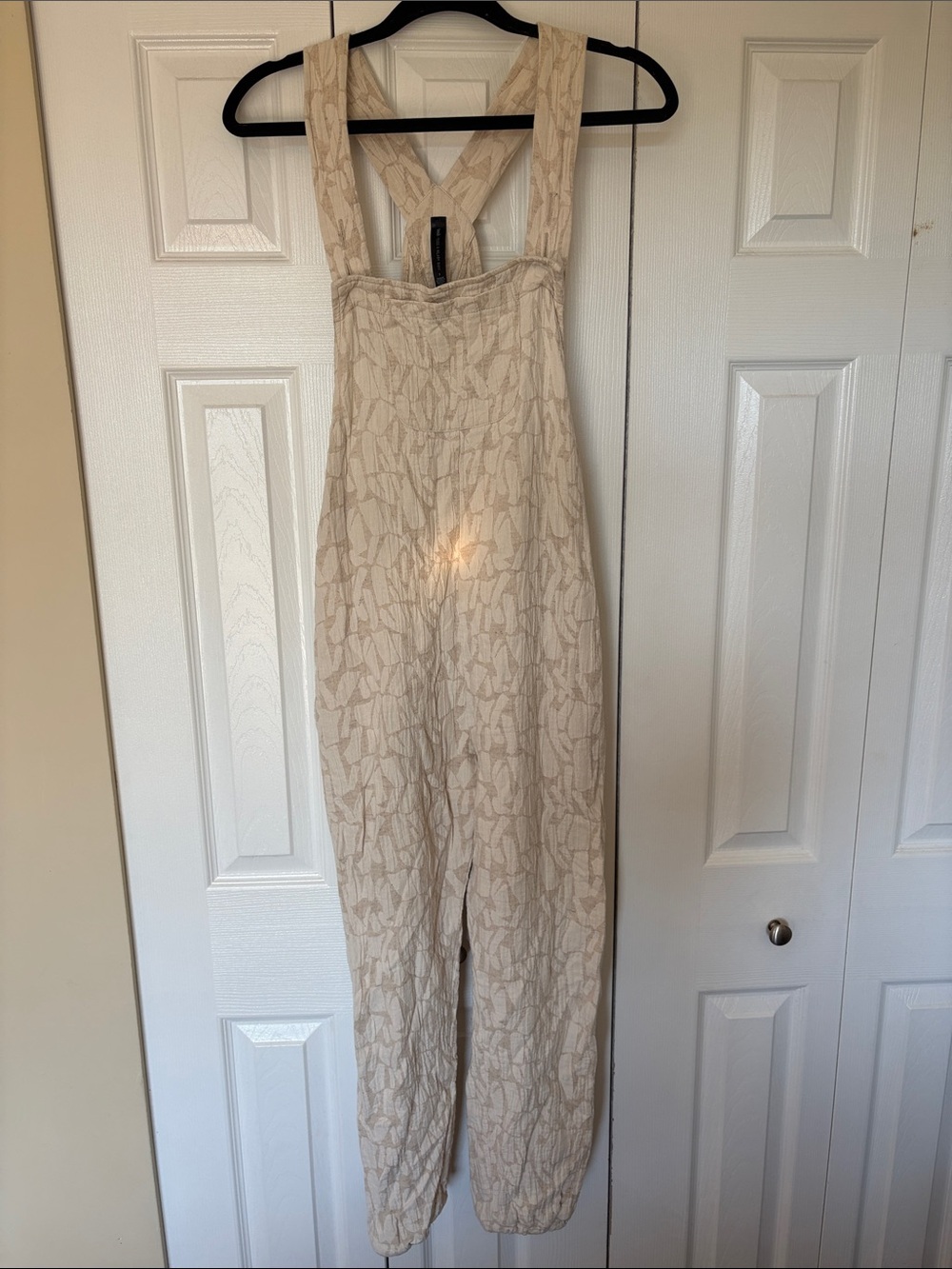 Smash + Tess "The Hilary Duff" Overalls Cream Textured